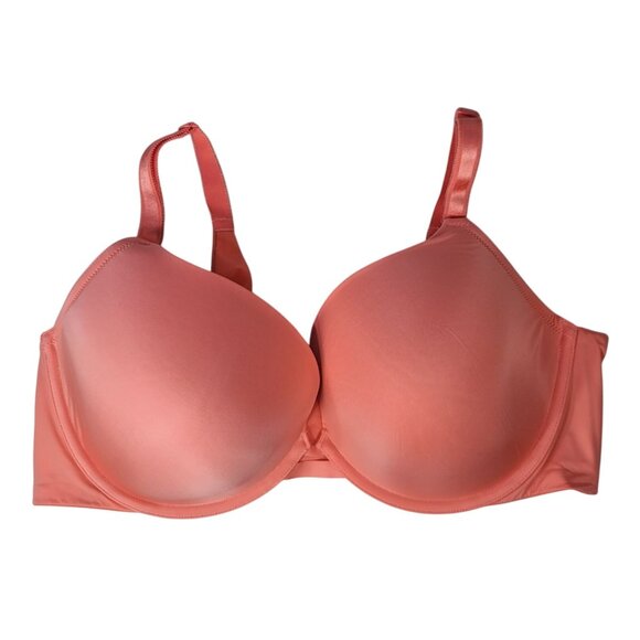 Torrid Curve Underwire T Shirt Bra Orange Neon 40DD Padded Seamless Adj Strap - Picture 1 of 11